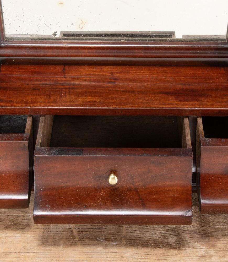 18th Century English George II Mahogany Dressing Table Mirror
