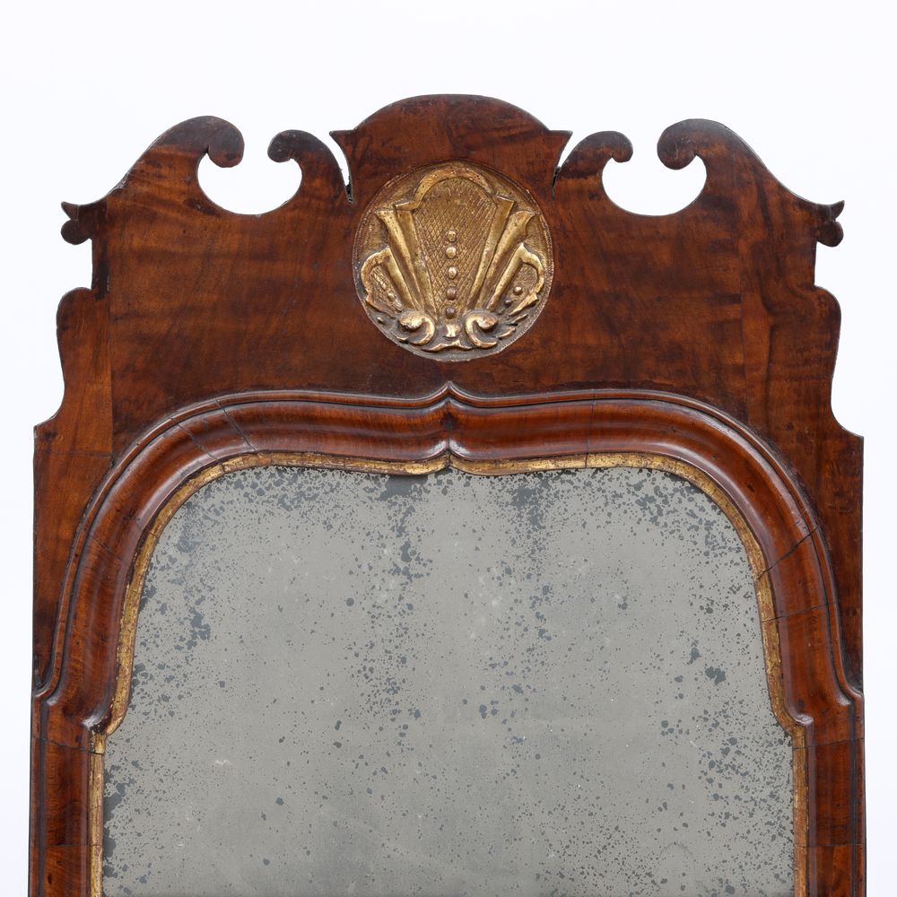 Queen Anne walnut pier mirror c.1710