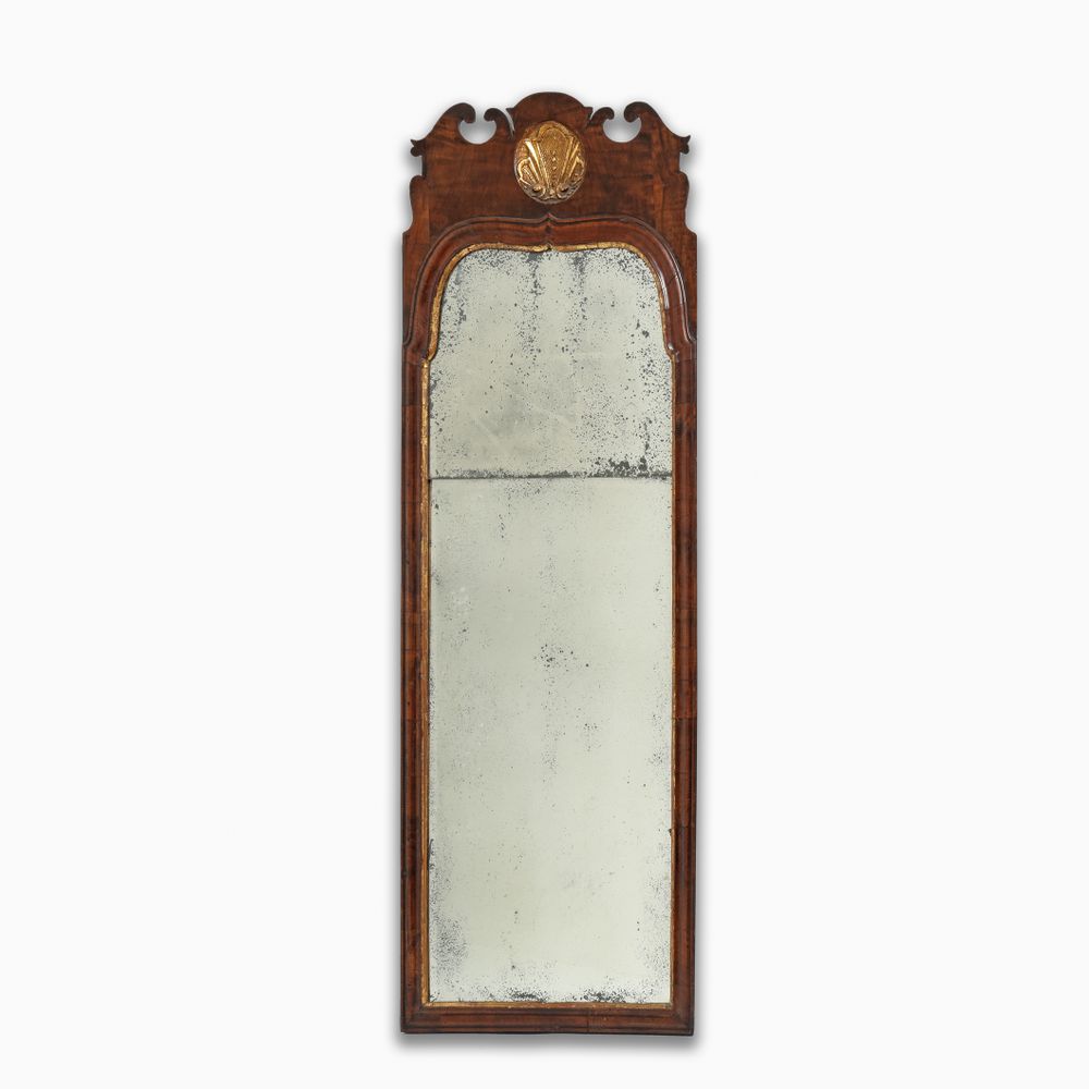 Queen Anne walnut pier mirror c.1710