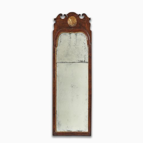 Queen Anne walnut pier mirror c.1710