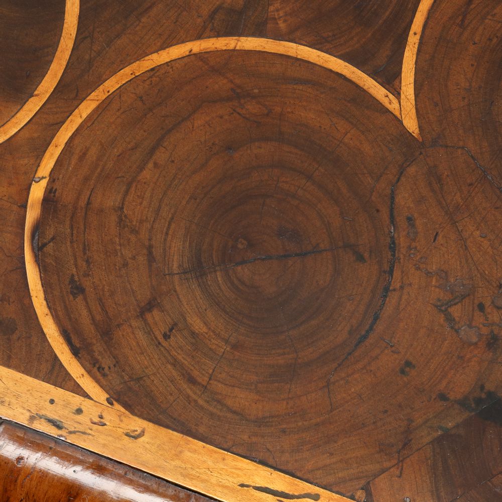 17th Century Oyster Laburnum Low Chest of drawers