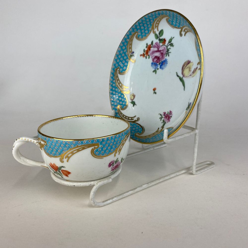 Duesbury Derby cup & saucer circa 1765