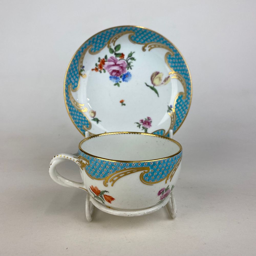 Duesbury Derby cup & saucer circa 1765