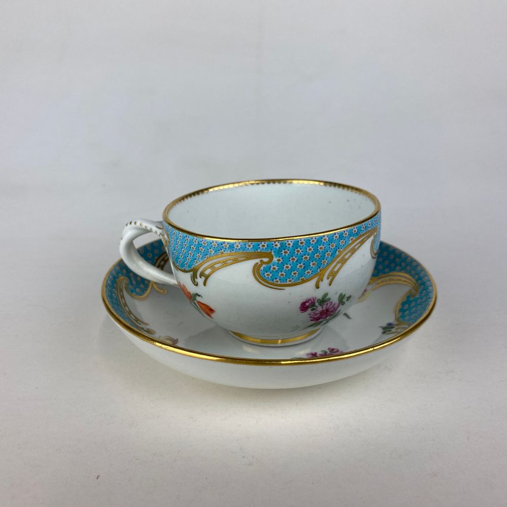 Duesbury Derby cup & saucer circa 1765