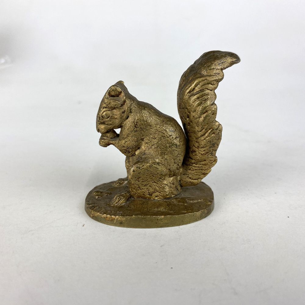 Miniature Gilt Bronze Model of a Squirrel by P.J. Méne
