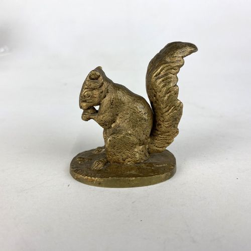 Miniature Gilt Bronze Model of a Squirrel by P.J. Méne