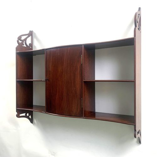 Set of Georgian mahogany hanging shelves
