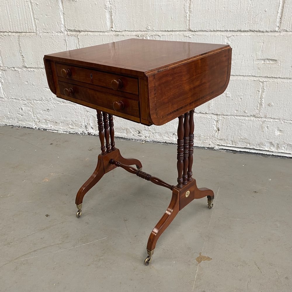 Regency mahogany drop-flap lamp/end/occasional/small-sofa table 