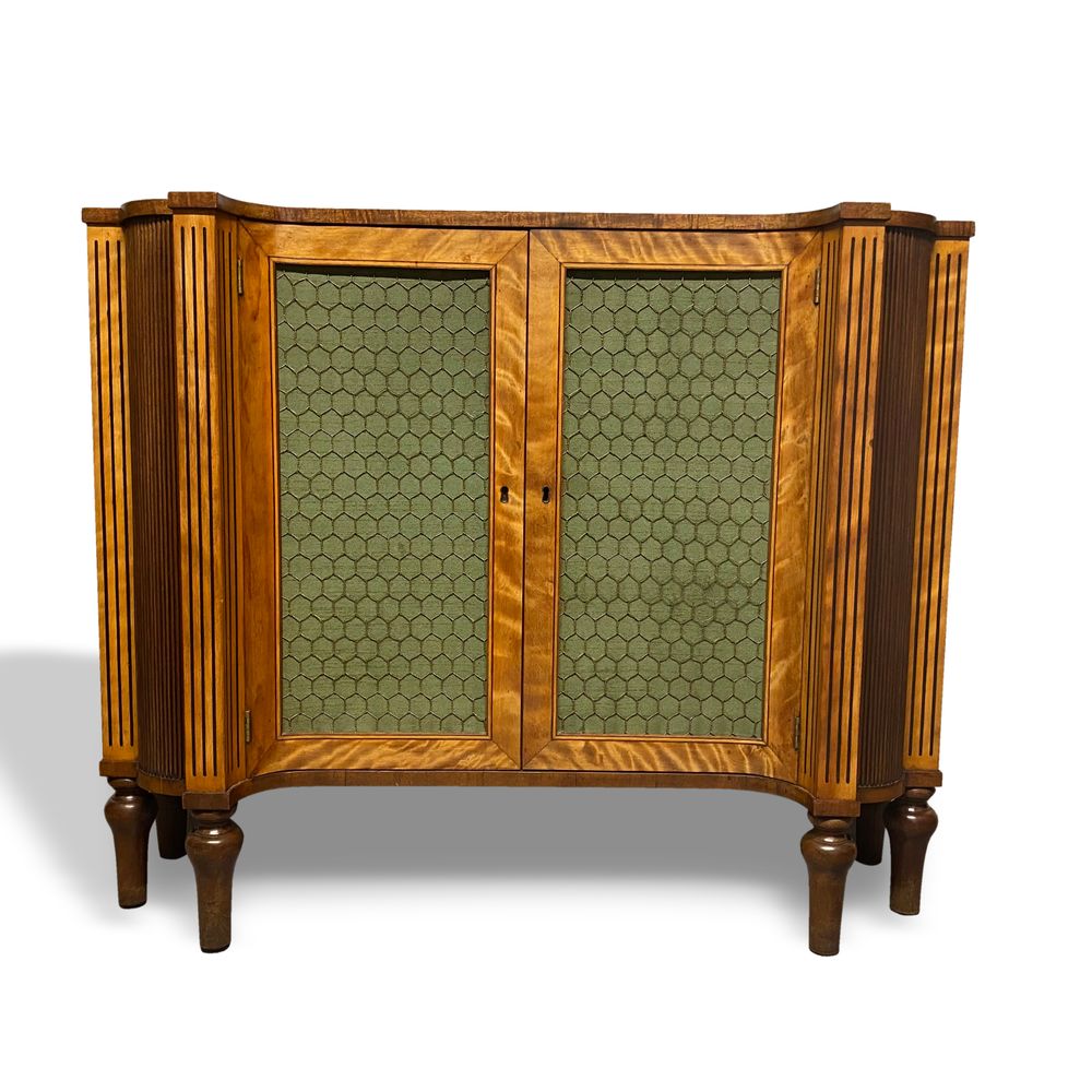 Georgian satinwood side cabinet in the manner of Ince & Mayhew