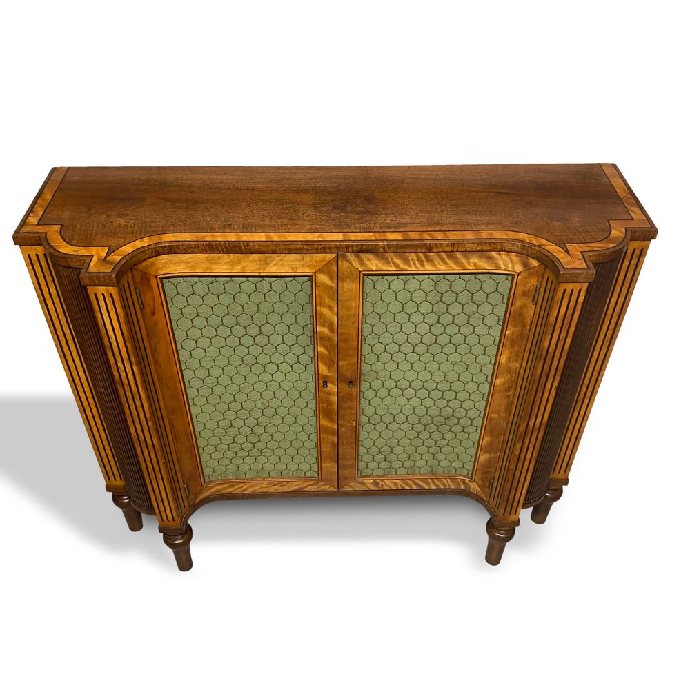 Georgian satinwood side cabinet in the manner of Ince & Mayhew