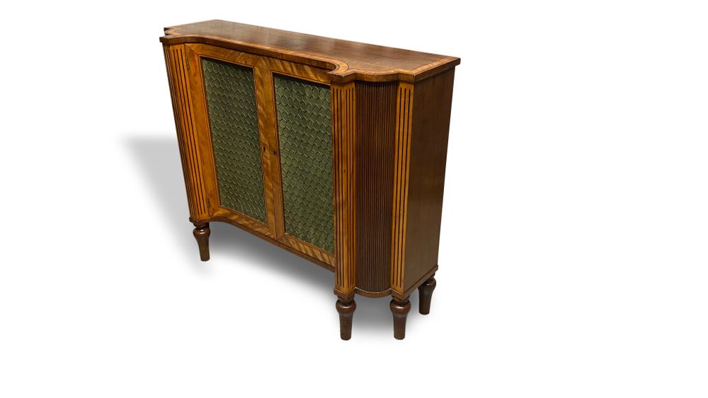 Georgian satinwood side cabinet in the manner of Ince & Mayhew