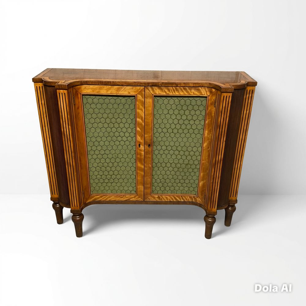 Georgian satinwood side cabinet in the manner of Ince & Mayhew