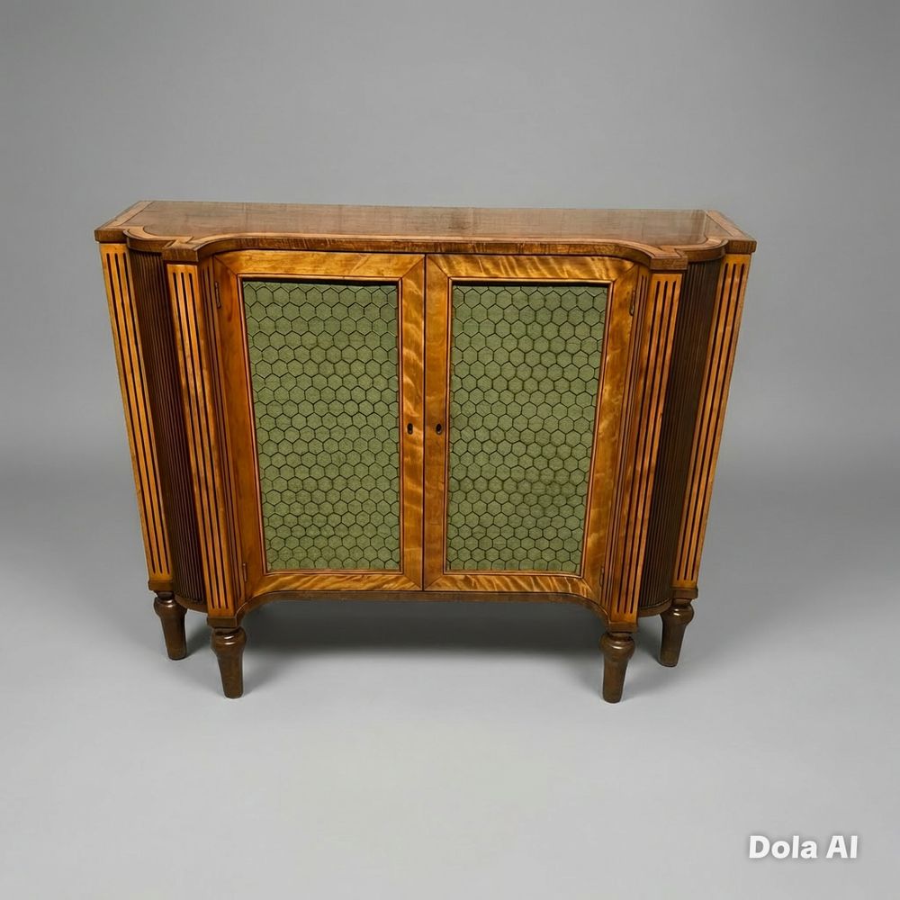 Georgian satinwood side cabinet in the manner of Ince & Mayhew