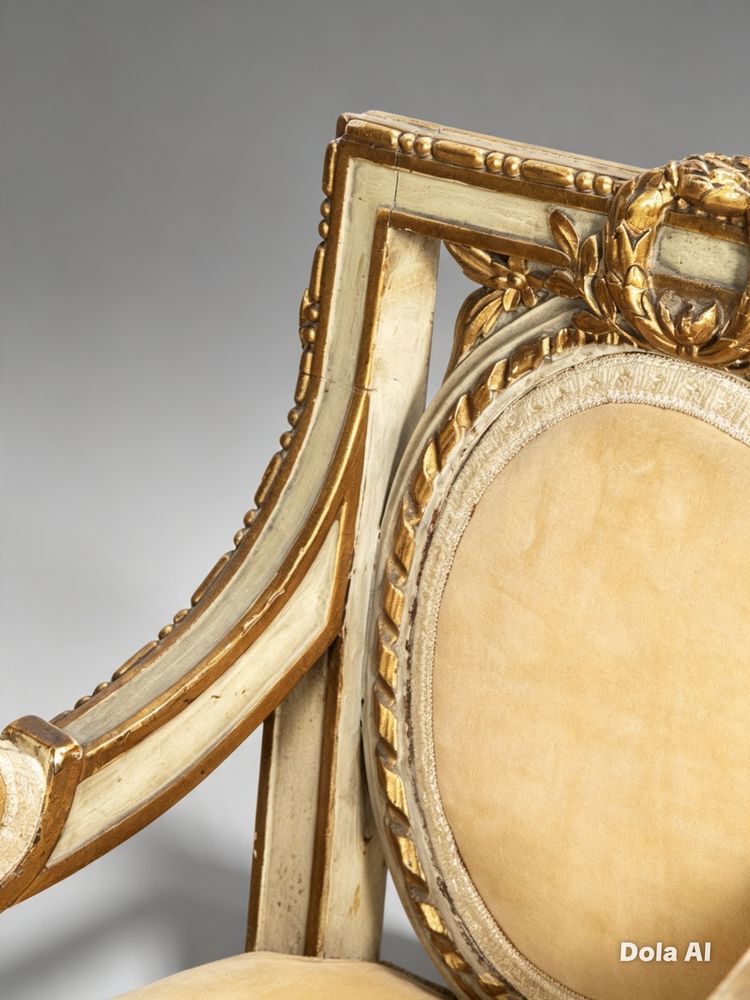 Fine Pair of 19th Century French Gilded and Painted Childrens Salon Chairs