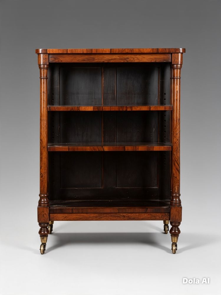 19th Century Regency Rosewood Double Sided Bookcase
