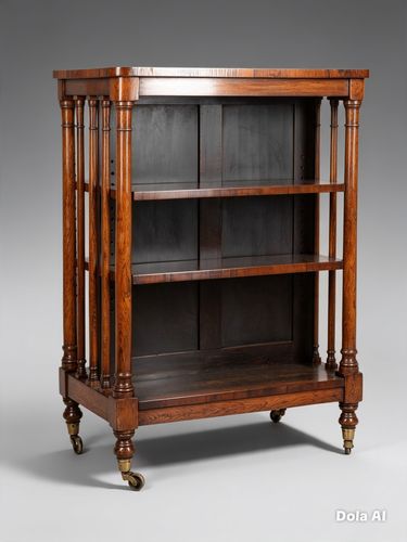 19th Century Regency Rosewood Double Sided Bookcase
