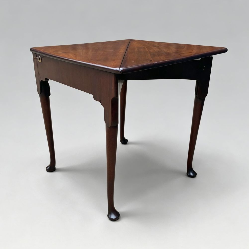 George II Period Mahogany Envelope/Hankerchief or Corner Tea Table