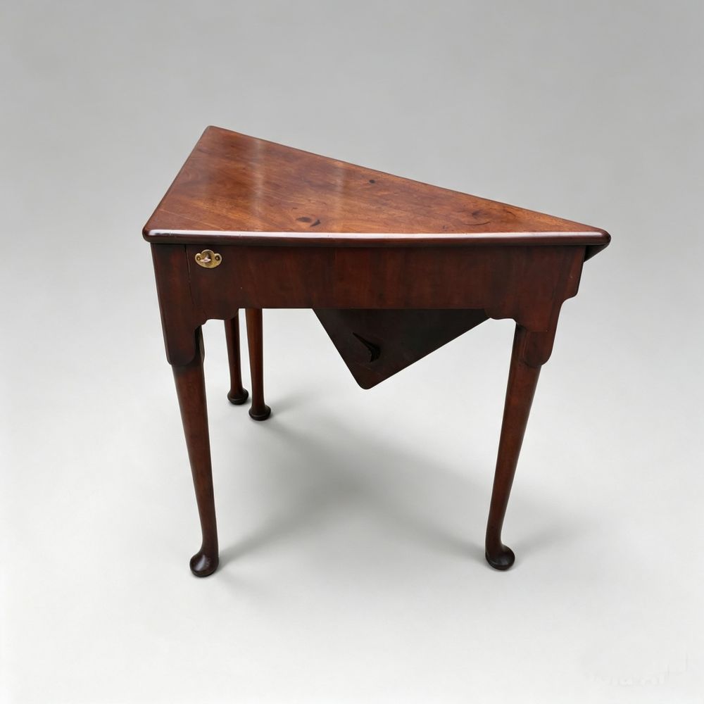 George II Period Mahogany Envelope/Hankerchief or Corner Tea Table