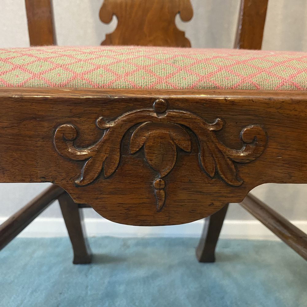 Pair George II Walnut Side Chairs