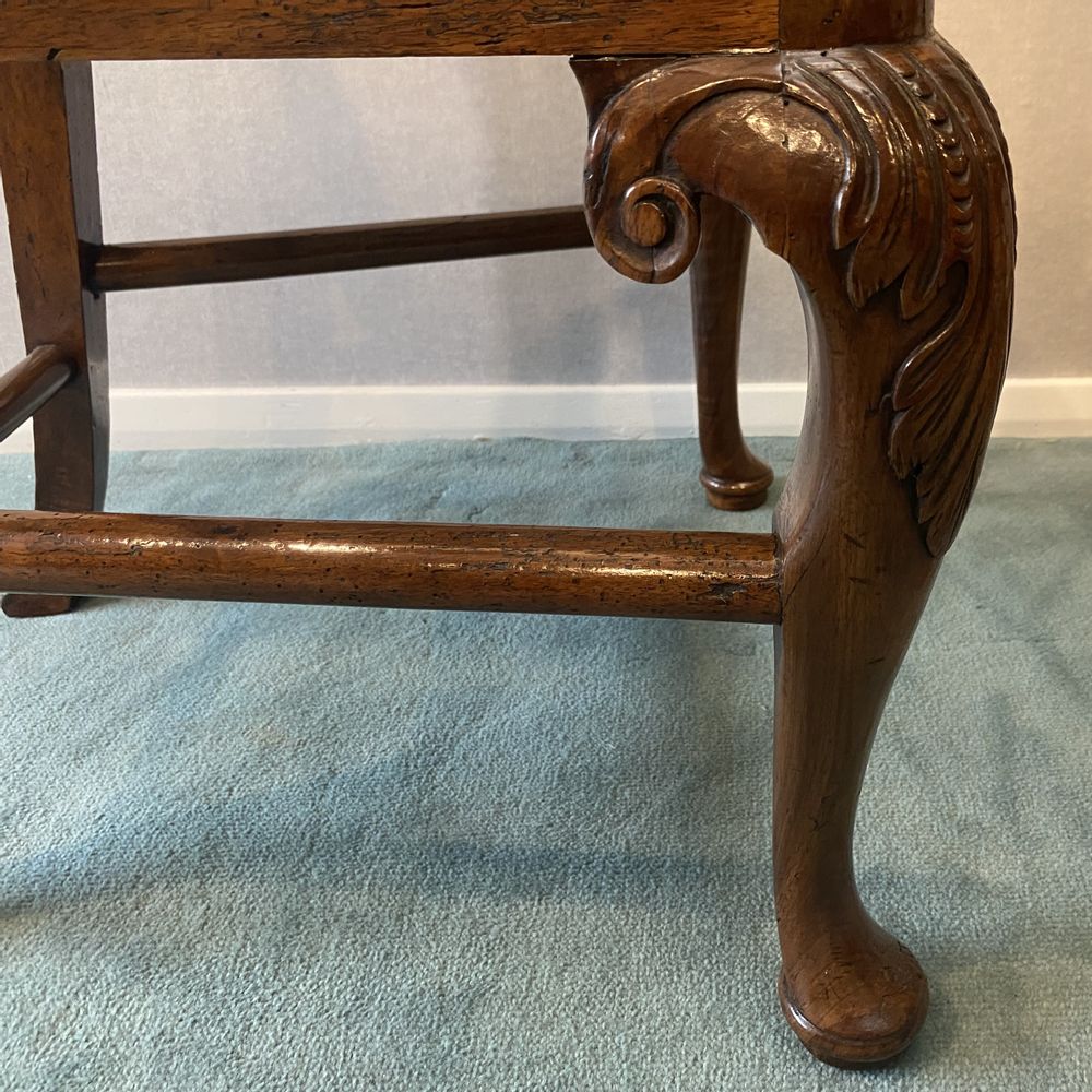 Pair George II Walnut Side Chairs