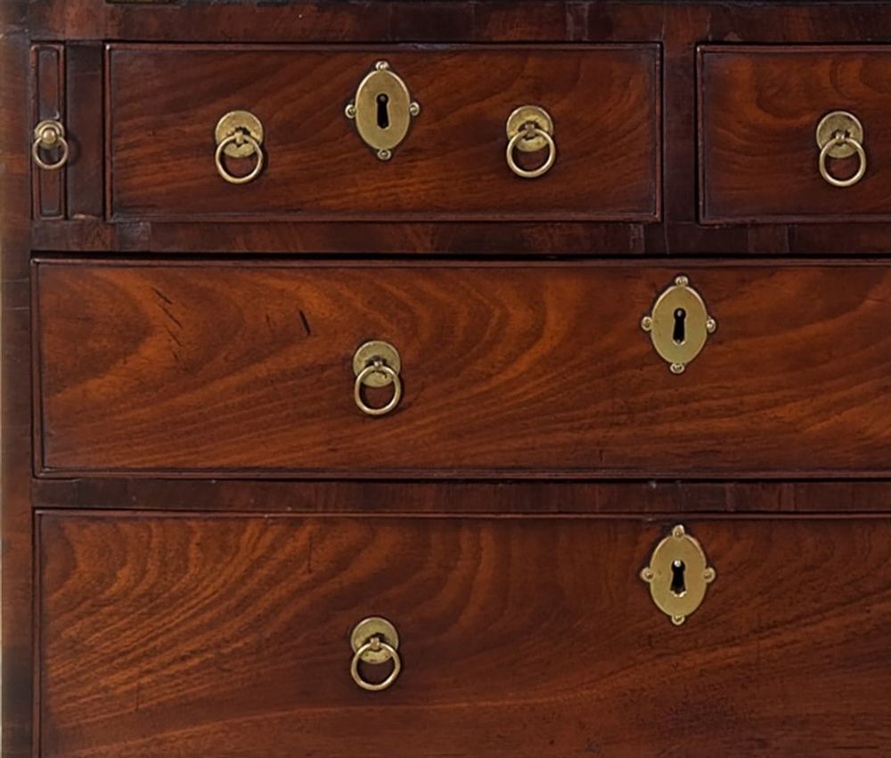 Small George II Mahogany Bureau Bookcase