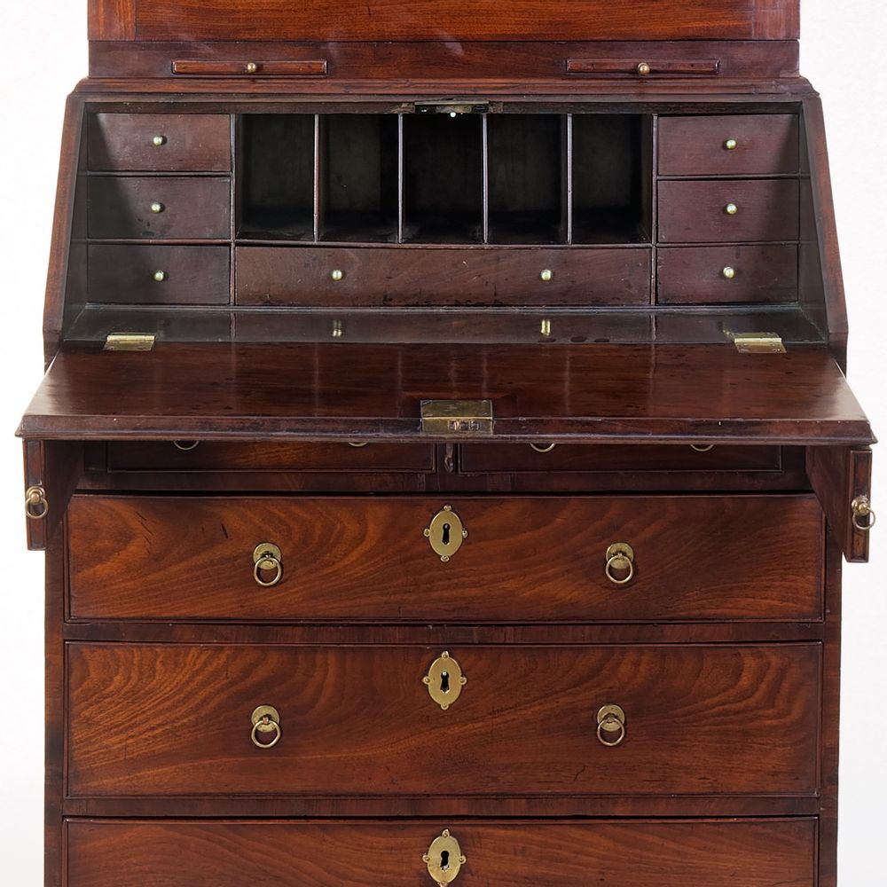 Small George II Mahogany Bureau Bookcase