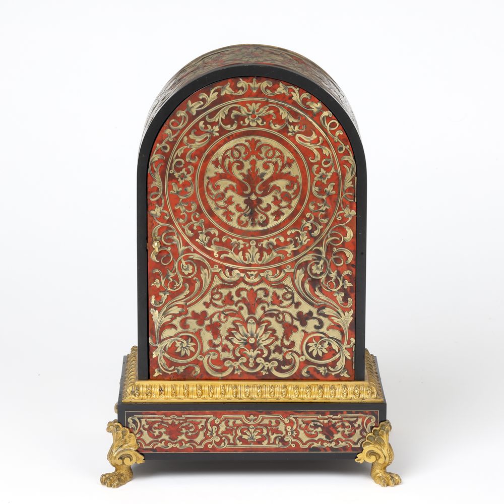 Red Tortoiseshell and Boulle Table or Mantle Clock