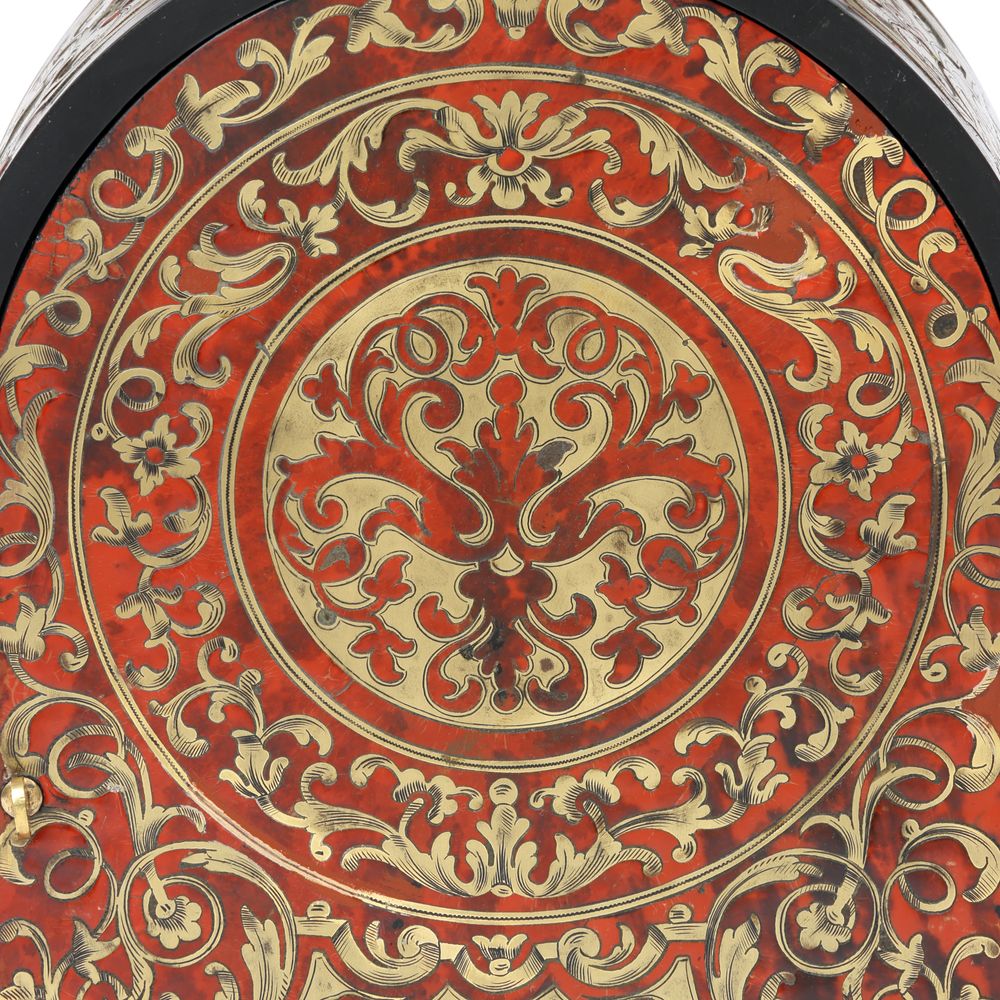 Red Tortoiseshell and Boulle Table or Mantle Clock