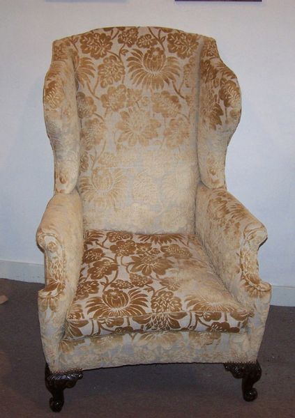 Antique Mahogany Wing Chair