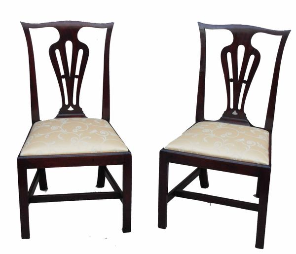 Pair Chippendale Period Side Chairs