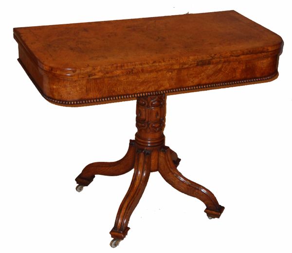Regency Period Burr Oak Card Table