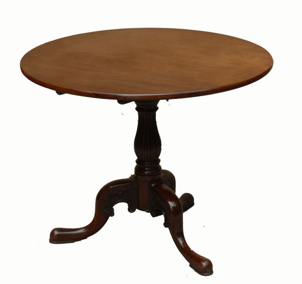 Mahogany Carved Tripod Table