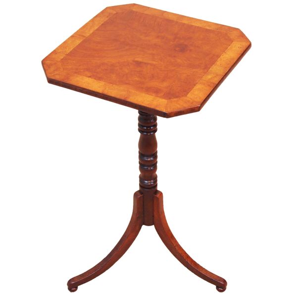 Regency Walnut And Elm Occasional Lamp Table