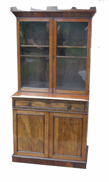 Antique Rosewood Secretaire Bookcase