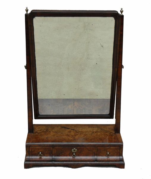 Antique Walnut Dressing Table Mirror