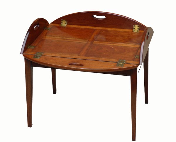 Mahogany Antique Oval Butlers Tray
