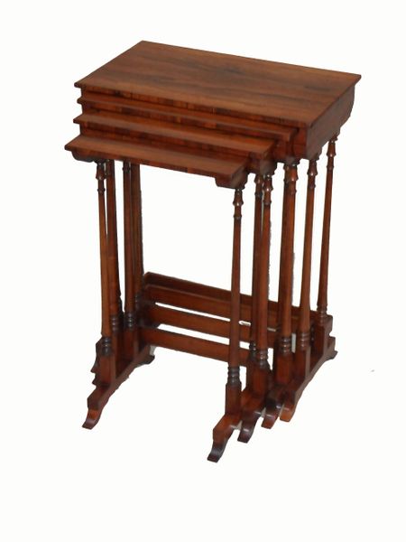 Regency Period Rosewood Quartetto Nest Of Tables