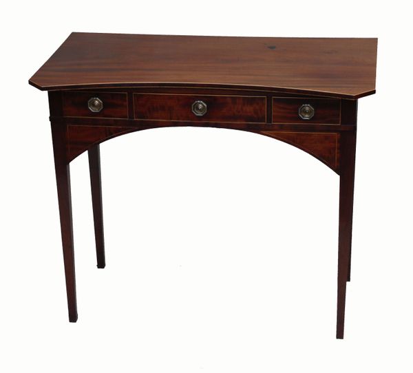 Georgian Mahogany Antique Concave Side Table