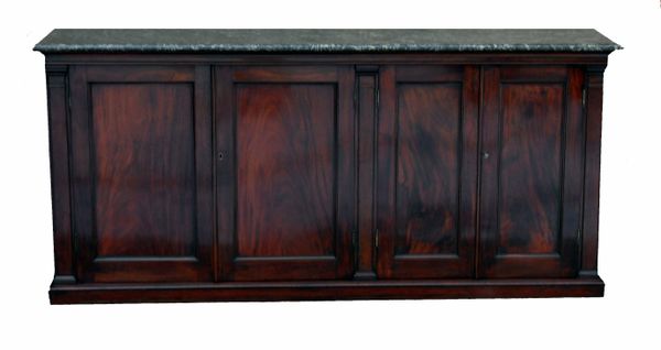 19th Century Antique Mahogany Side Cabinet Cupboard