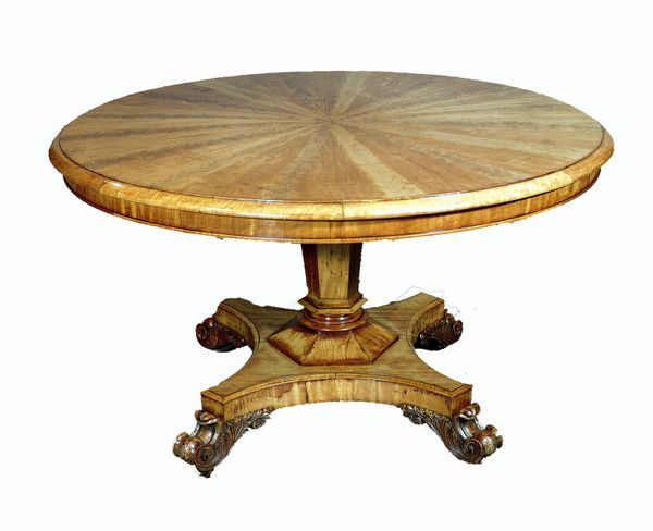 Antique Regency Satinwood Centre Table