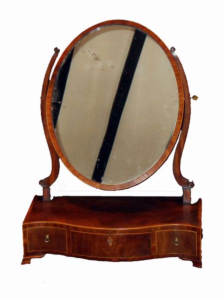 Antique Sheraton Period Dressing Table Mirror