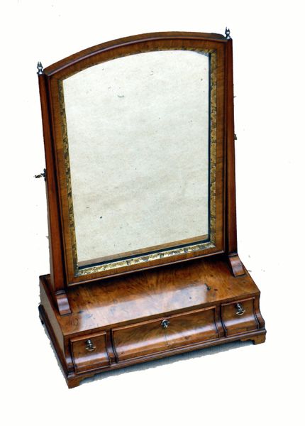 Antique Walnut Dressing Table Toilet Mirror