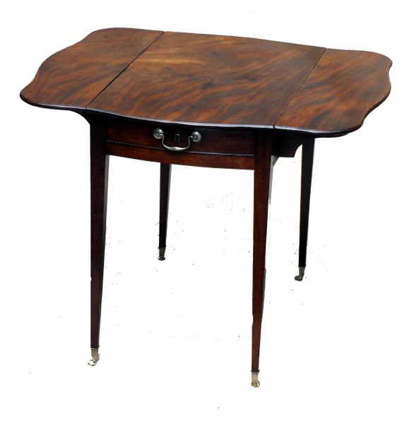 Antique Mahogany Serpentine Pembroke Table