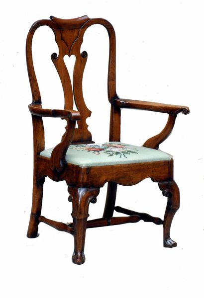Antique Georgian Elm Arm Chair