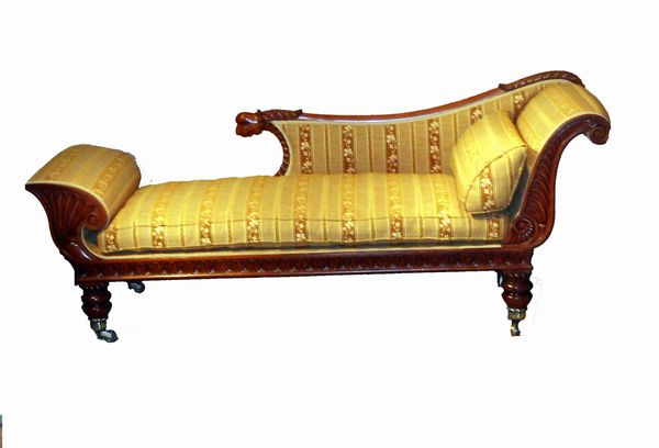 Antique Regency Mahogany Chaise Longue