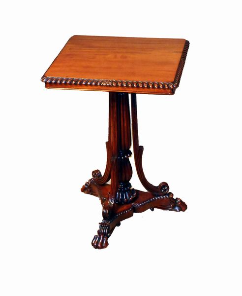 Antique Regency Mahogany Tilt Top Lamp Table