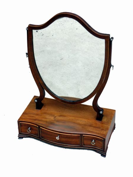 Antique Mahogany Georgian Dressing Table Toilet Mirror