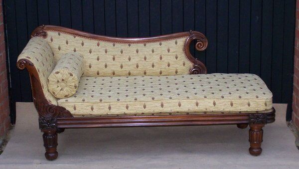 Antique Rosewood Regency Period Chaise Longue