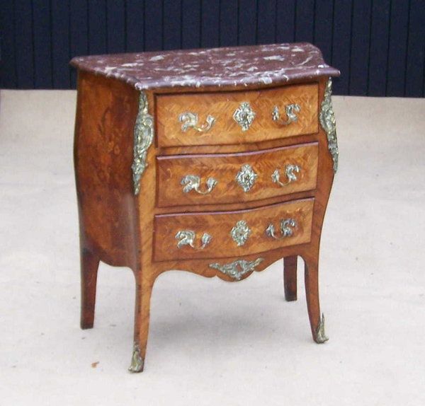 Antique French Rosewood Bombe Commode