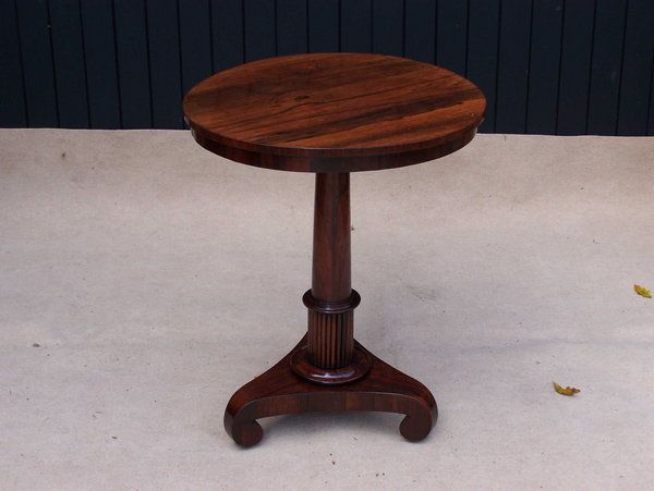 Antique Regency Rosewood Pedestal Lamp Table